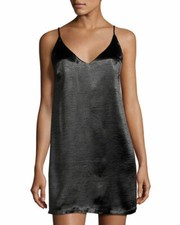Mink Pink Boudoir Satin Slip Dress Black Size XS XSmall NWT $80