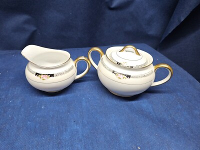 Antique Circa:1918 Noritake Fine China ''Beechmont'' Creamer & Sugar Bowl Japan