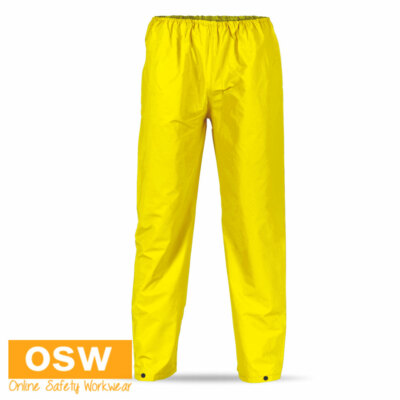 Adults Mens Ladies Yellow Elastic Waist PVC Waterproof Seam