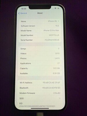 TIK TOK - Apple iPhone 12 Pro Max - 512 GB - Silver (Unlocked)