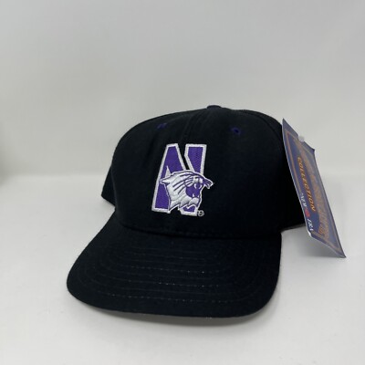 Vintage Northwestern Wildcats Snapback Hat Cap Black BNWT Deadstock New Era