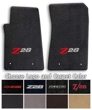 Camaro Z28 2pc Classic Loop Carpet Floor Mats-Choice of Carpet Color & Logo