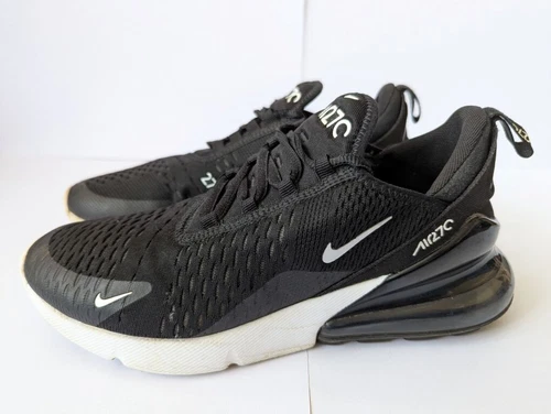 Nike Air Max 270 FlyKnit Black Trainers Unisex Size 6.5 (AH6789-001) Great Con