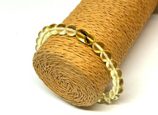 AMBER BRACELET Gift Insect Baltic Barrel Round Beads Insects Jewelry 6,3g 17479