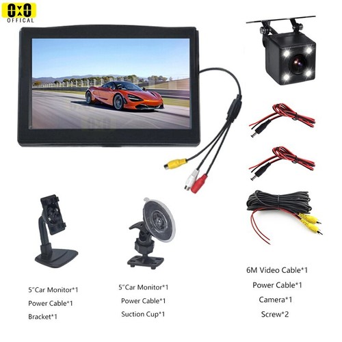Car Monitor Reverse Camera 5" Screen Car Rear View Camera Backup Camera kit - Picture 11 of 36