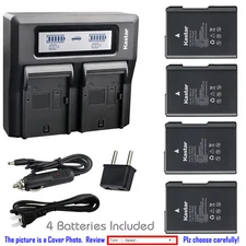 Kastar Battery LCD Dual Fast Charger for Genine Nikon EN-EL14 EL14 & OEM MH-24