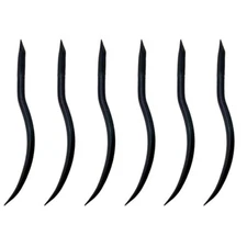 Set of 6 C.S. Osborne Curved Diamond Point Awl #63-1, 2-3/4" Long