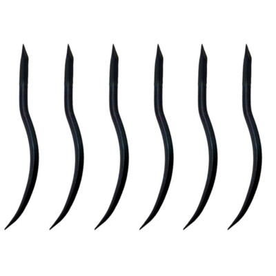 Set of 6 C.S. Osborne Curved Diamond Point Awl #63-1, 2-3/4'' Long