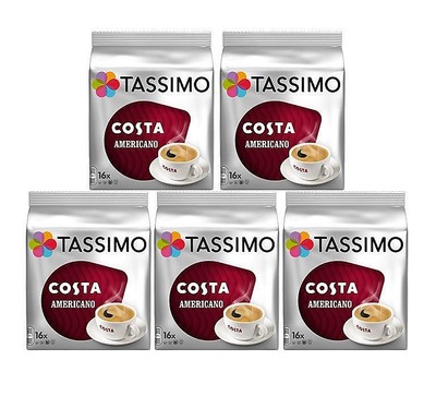 5 x Packs Tassimo Costa Americano T 