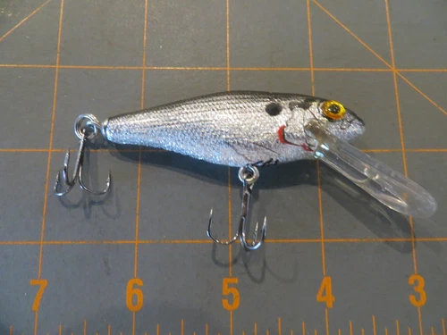 Bagley Balsa Bass N Shad - Silverfoil & Black - 3 1/4 inch