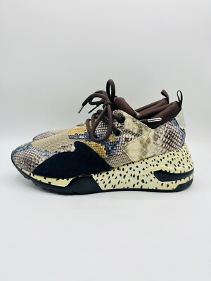 Steve Madden Cliff CLIF02S1 Snake Platform Sneakers Women's Size 8M