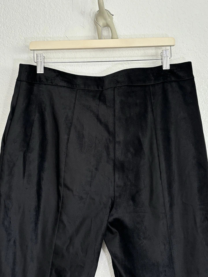 TED BAKER Woman Back Slit Hem Wide Leg Velvet Pants Size: 5 - Image 4 of 4