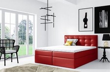 Boxspringbett Schlafzimmerbett OVIEDO XL 180x220cm Kunstleder Rot