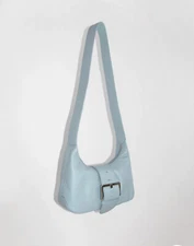 Luxury Auth 2023 Mini Leonora Cowhide Crossbody Bag Shoulder Bag in Blue