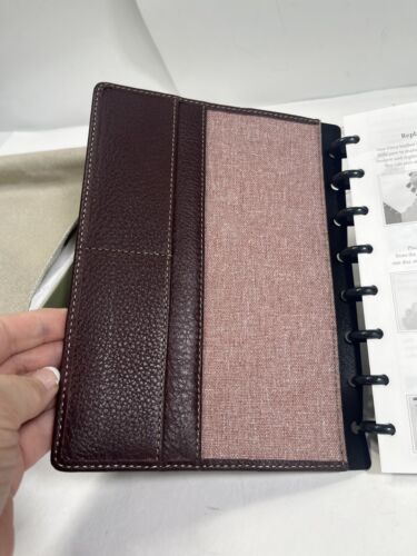 Levenger Circa Foldover Notebook Size Junior Cordova Leather Oxblood New in Box - Picture 11 of 18