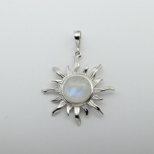 Unique, Blazing Blue MOONSTONE Sun 