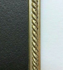 Custom cut 1/4" showing Silver Rope Design Wood Fillet for Mat, Picture Frame
