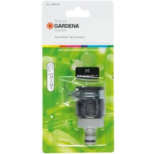 Image of Gardena ORIGINAL Adjustable Round Mixer Tap Hose Pipe Connector 20mm - 25mm
