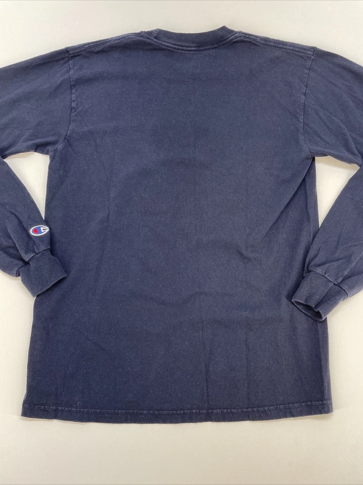 Georgia Tech Yellow Jackets Champion Crew Neck Long Sleeve T-shirt Men’s S Navy - Image 3 of 4