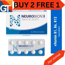 NEUROBION Vitamins B1, B6, B12 Numbness, Tingling, Nerve Relief 60's FREE SHIP