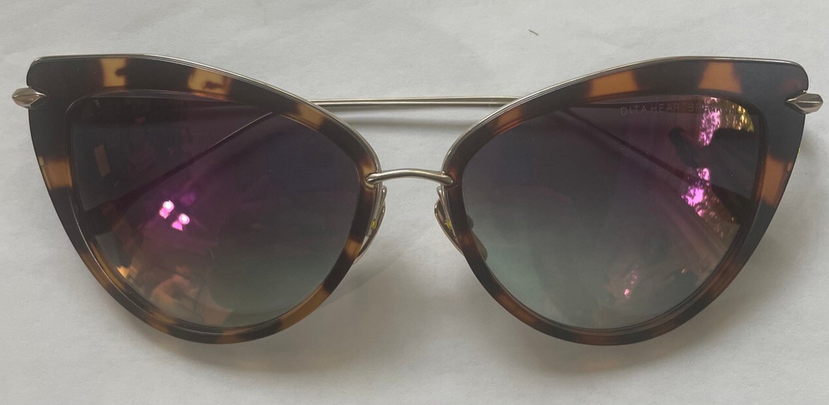 Dita Heartbreaker Sunglasses. Purple/Tortoise. DITA HEARTBREAKER 22027B TORT-CHAMPAGNE GOLD SUNGLASS w  main image 3