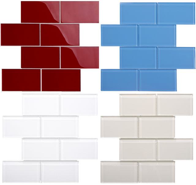 Glass 3 X 6 Subway Tile Kolors Series By Ws Tiles Backsplash Kitchen Bathroom