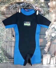 Kids Coolfrog Akona Wetsuit Size M Adverture Gear Blue/Black Zip