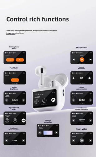 Wireless Bluetooth 5.4 Headphones, ENC Smart LCD Display Noise Reduction Smart - Photo 13/15