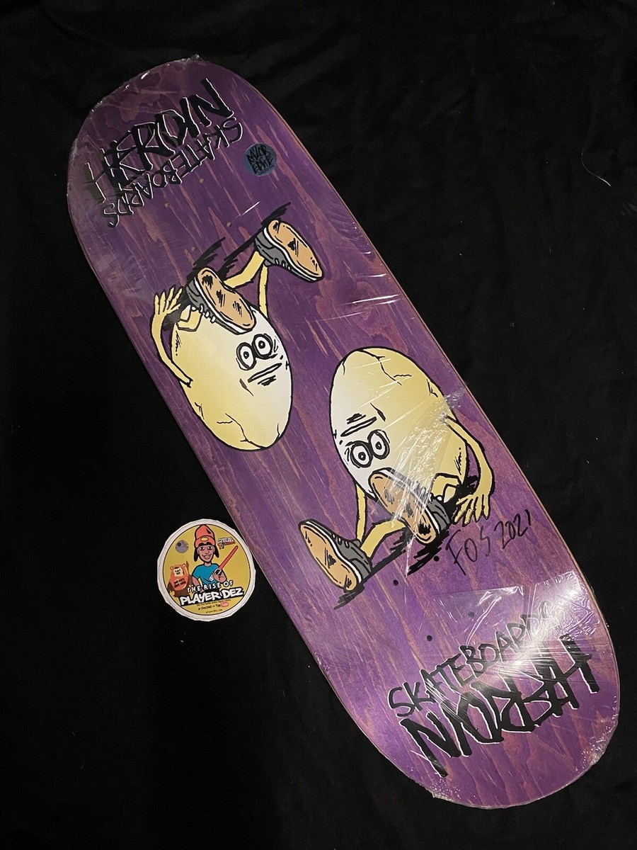 RARE SIGNED FOS 2021 Heroin Symmetrical Egg Skateboard Deck 9.75
