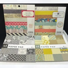 Crate Paper Ki 6x6 PAPER PACKS Scrapbook Pads Lot of 4