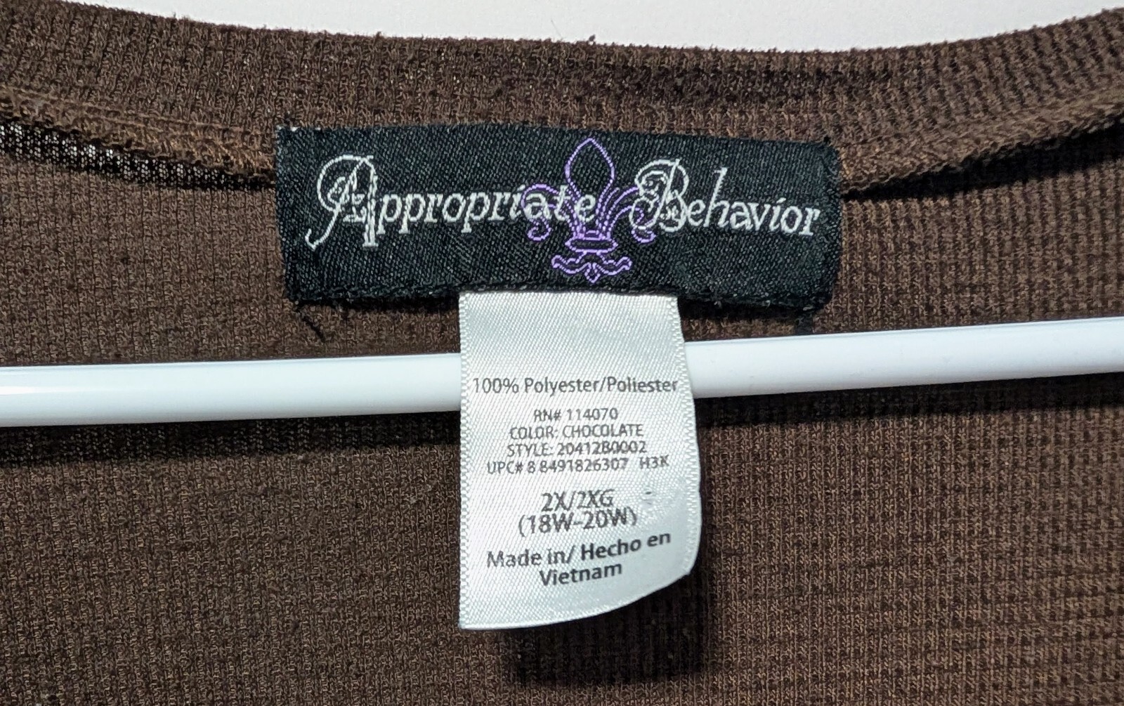 Appropriate Behavior 100% Polyester Chocolate Abs… - image 2