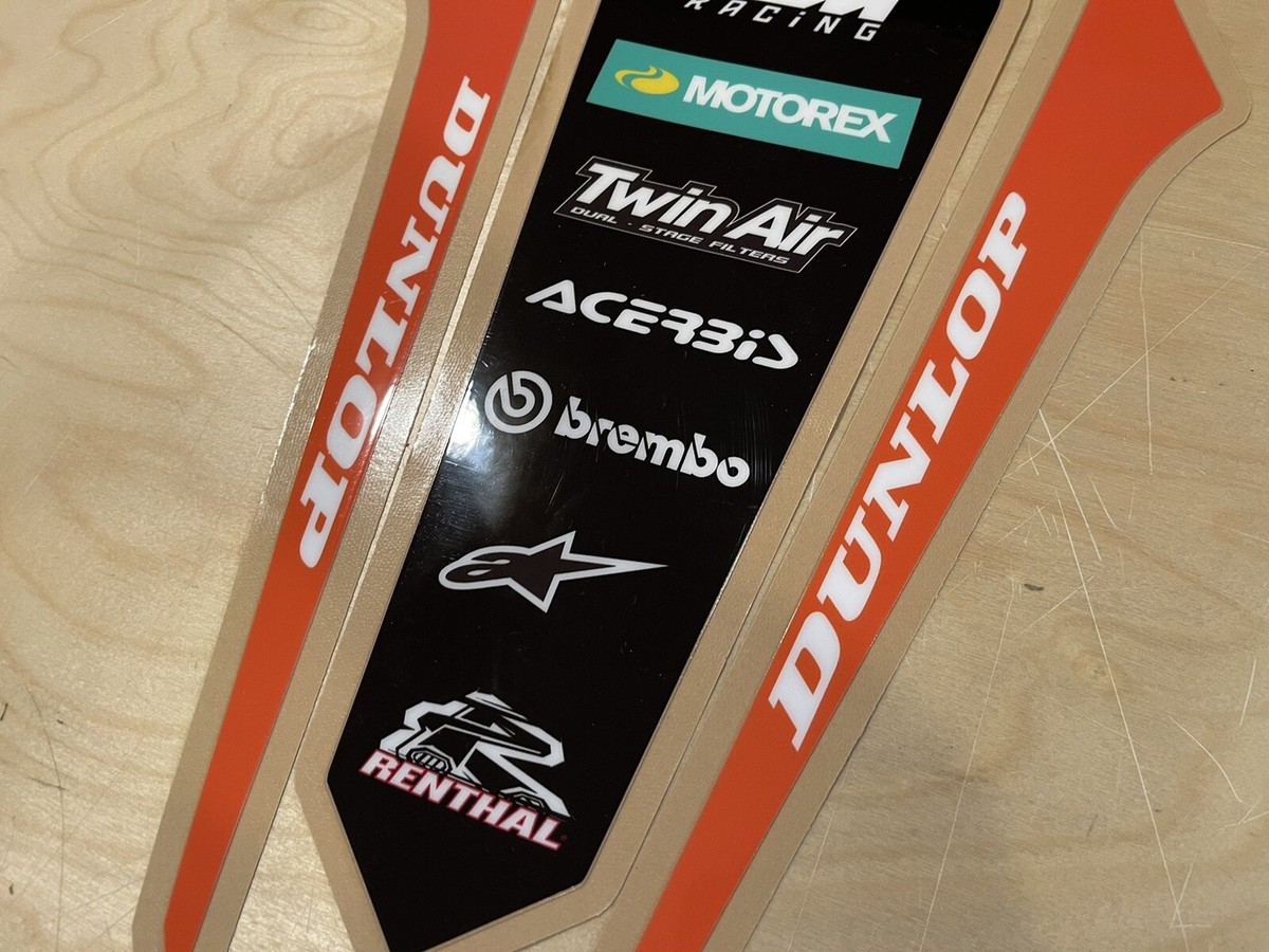 KTM Rear Fender Graphics Factory Decal - Fits: KTM 250 350 450 SX