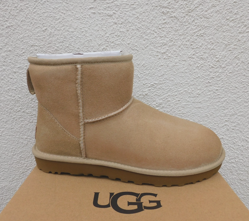 UGG SAND CLASSIC MINI II SUEDE/ SHEEPSKIN BOOTS, WOMEN US 11/ EUR 42 ~NIB - Picture 3 of 7