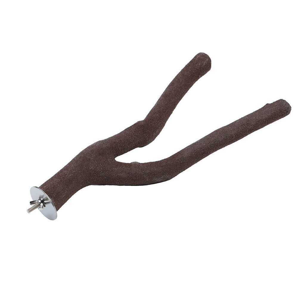 Sanded Nail Trimming Forked Parrot Perch - Large
