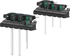 Wera 5023450001 Wera T-Handle Metric Hex-Plus Driver Set with Rack (7-Piece Set)