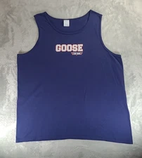 Port and Company Goose Top Gun Muscle shirt Tank Top men's XL workout Navy Blue