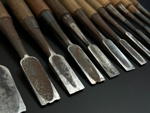 Vintage Japanese Chisel 13set Nomi /Hand Plane Saw Iron Hammer Hand Tool/c63 - Picture 18 of 23