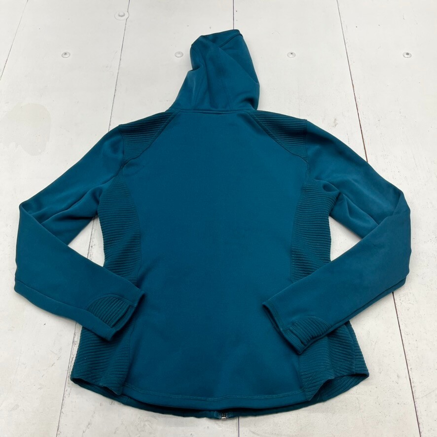 Giacca donna Fila Sport Teal Puffer con cappuccio e zip intera taglia media