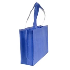Shopping Bag Tote Bag EcoFriendly Promo Bag Wholesale Royal Blue 14x18x5in 100PK
