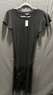 long sleeve draped midi dress ERDEM