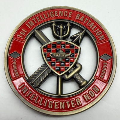 #ad #ad US Army Challenge Coin 1st Military Intelligence Battalion Task Force IMEF 2.5quot; $29.99