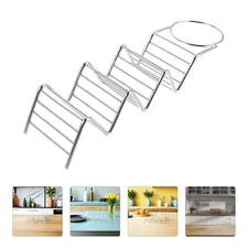 Tortilla Holder Soft Taco Countertop Stand Stainless Steel Sauce Cups