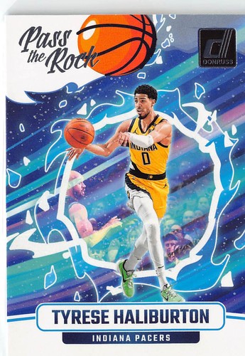 Tyrese Haliburton [Winter] #2 2024 Panini Donruss Pass the Rock card