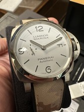 PANERAI PAM01314 White 44mm 3 Day Luminor Marina Automatic + BOX & PAPERS 2021 10