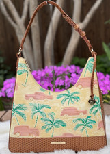 NWT Brahmin Tabitha Honey Brown Copa Cabana Shoulder Bag Leather Tote Bag Purse