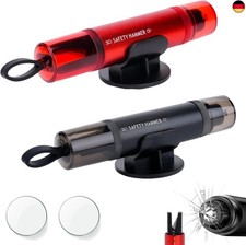 2 in 1 Gurtschneider Notfallhammer, 2 St&uuml;ck Auto Notfallhammer mit Gurtschneider