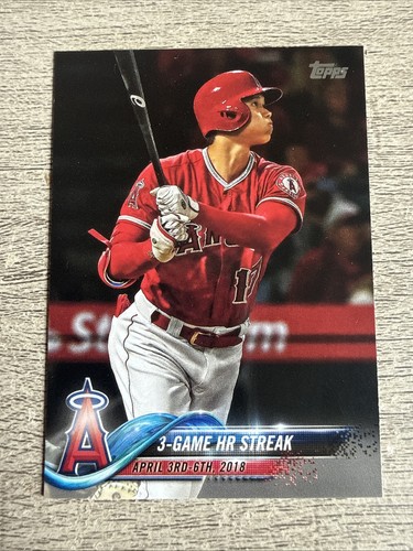 2018 Topps Update Shohei Ohtani #US189 3 Game Home Run HR Streak Rookie