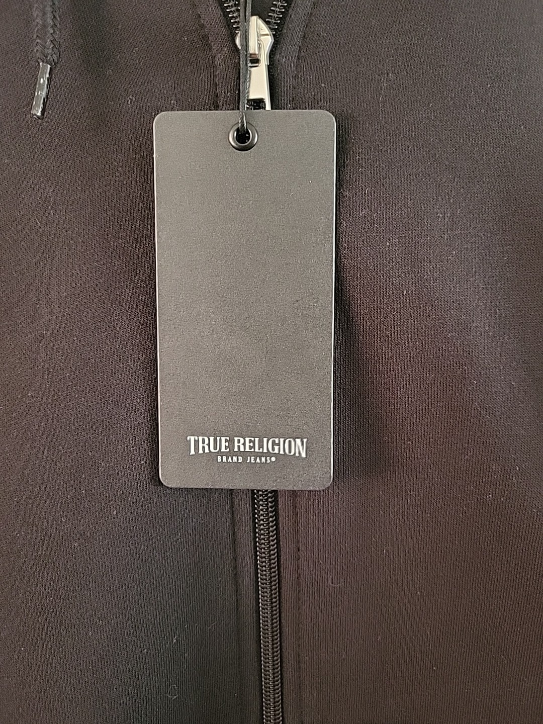 True Religion Jacket Mens Small S Black Overlap Buddha Zip Hoodie Sweatshirt NEW thumbnail 3