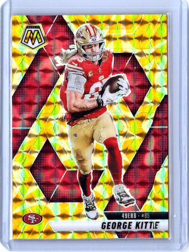 2025 Panini Mosaic #46 George Kittle Mosaic Reactive Yellow