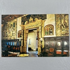 Postcard Hearst Castle San Simeon CA The Assembly Room 16th Century Decor View